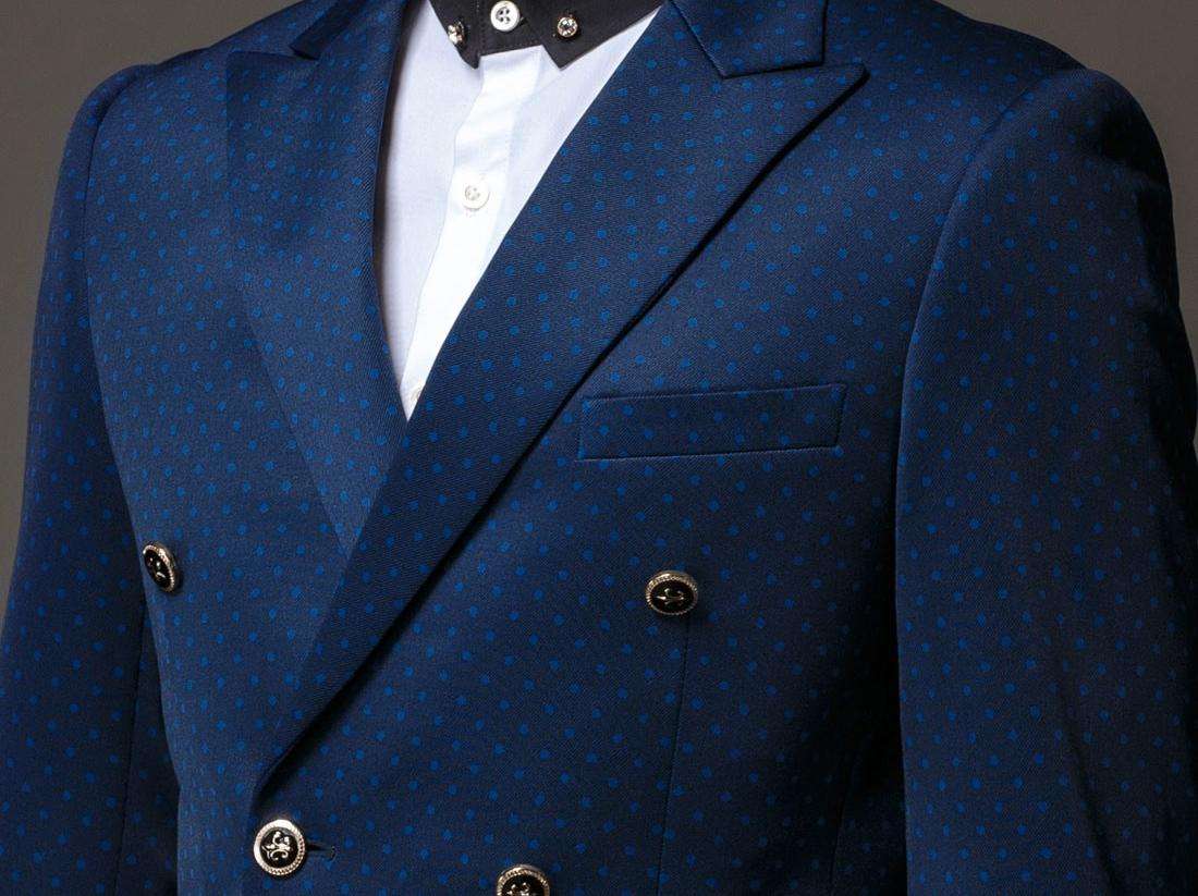 男款簡約休閒款西裝外套-藍 - 外套 - AVILAS/4REASON 提領時尚